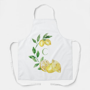Yellow Lemon Monogram Apron