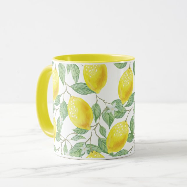 Yellow Lemon Mug (Front Left)