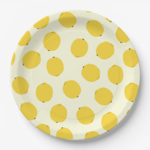 Yellow Lemon Paper Plate