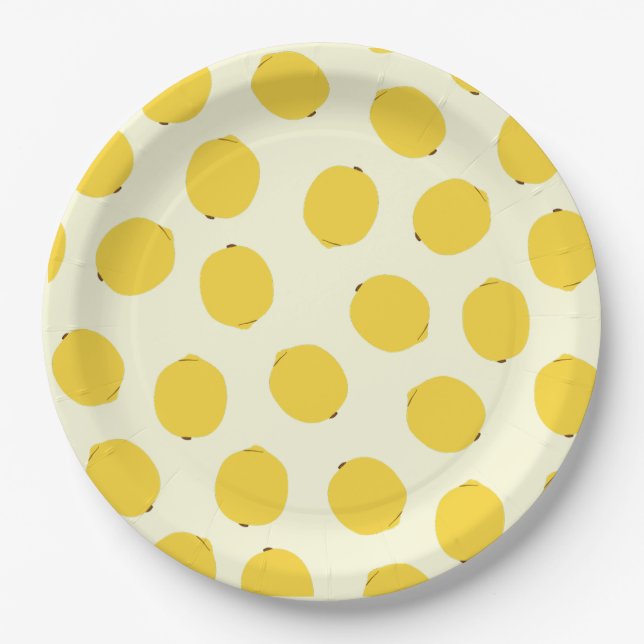 Yellow Lemon Paper Plate (Front)
