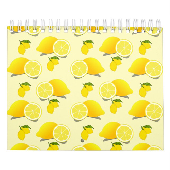 Yellow Lemon Pattern  Calendar (Cover)