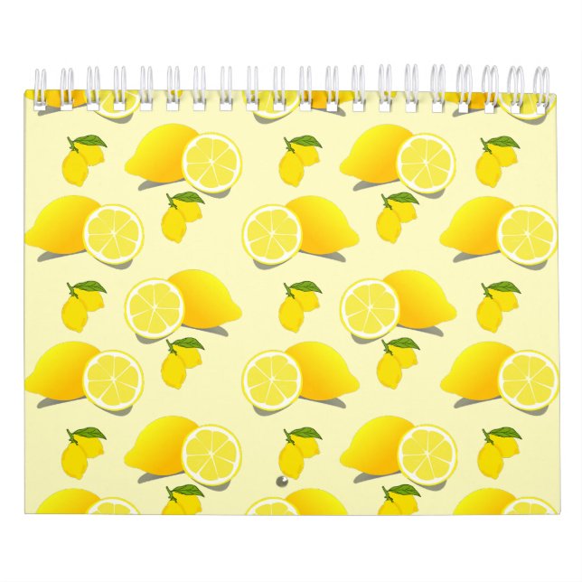 Yellow Lemon Pattern  Calendar (Cover)