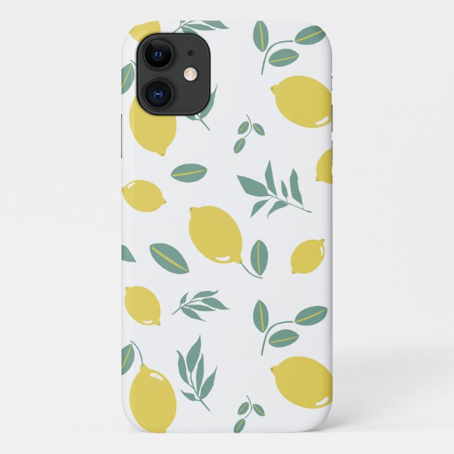 Yellow Lemon Pattern Phone Case (Back)