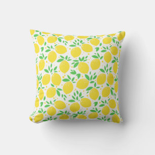 Yellow Lemon Throw Pillow