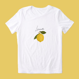 Yellow Lemon with Green Leaves Fresh Citrus Tri-Blend Shirt