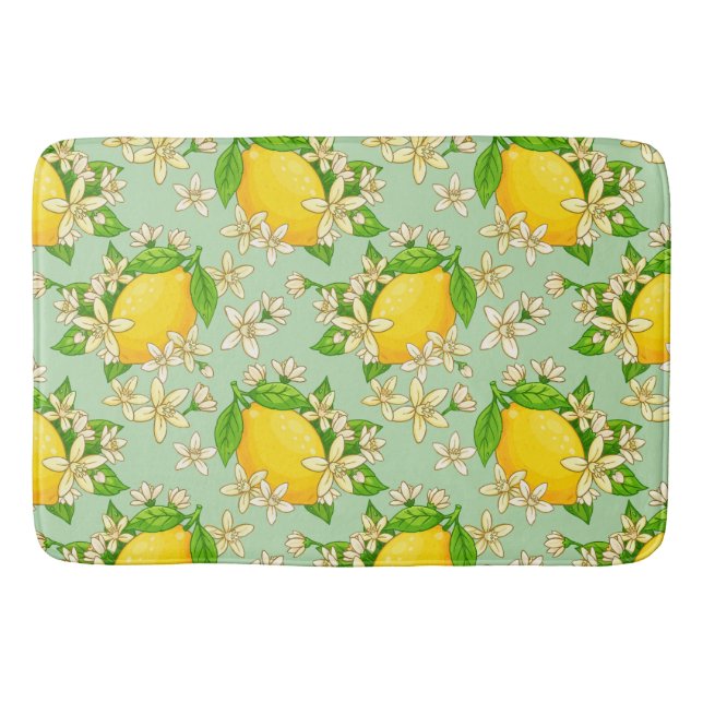 yellow lemons bath mat (Front)