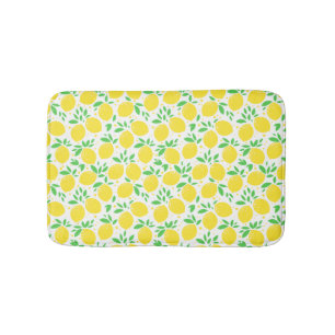 Yellow Lemons Bath Mat