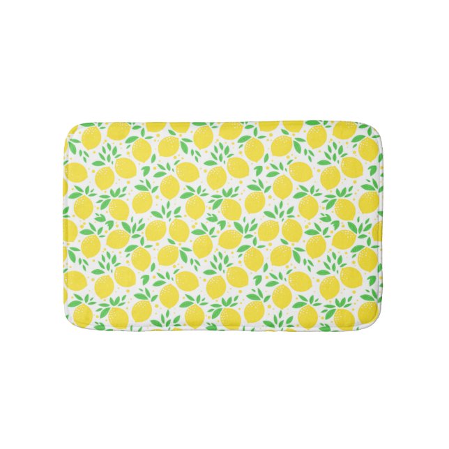 Yellow Lemons Bath Mat (Front)