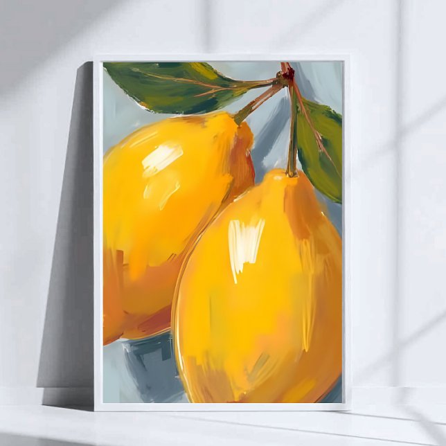 Yellow Lemons Citrus Watercolor Poster (Creator Uploaded)