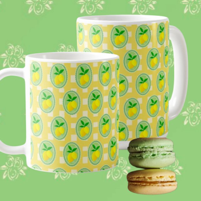 Yellow Lemons  Coffee Mug (Springtime fresh lemons! Makes a nice hostess gift.)