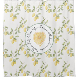 Yellow Lemons Fruit Lemonade Shower Curtain