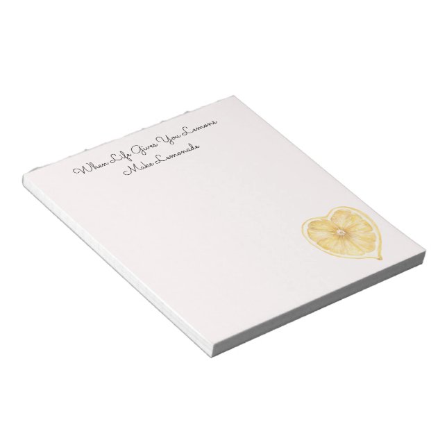 Yellow Lemons Fruit   Notepad (Angled)