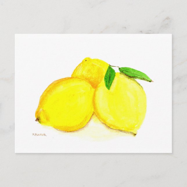 Yellow lemons fruits postcard (Front)