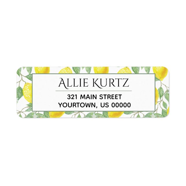 Yellow Lemons Green Leaves Fresh Botanical (Front)