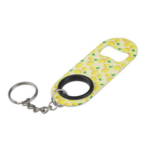 Yellow Lemons Keychain Bottle Opener