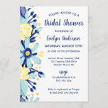 Yellow Lemons Mint Green and Blue Bridal Shower Invitation<br><div class="desc">Make her bridal shower extra special with these fresh and fun shower invitations. They feature illustrations of yellow lemons with floral accents in mint green and blue. Use the template fields to easily personalise these invites with all of your party details in coordinating navy blue lettering. The fresh citrus style...</div>