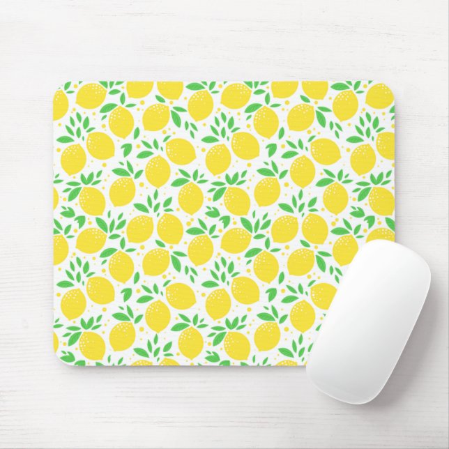 Yellow Lemons Mouse Pad (With Mouse)