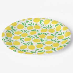 Yellow Lemons Paper Plates