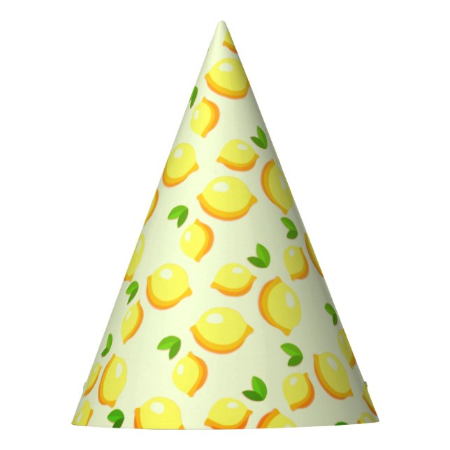 Yellow Lemons Party Hat - Fresh (Front)