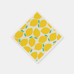 Yellow Lemons Pattern Napkin