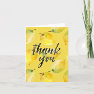Yellow Lemons Thank You Card