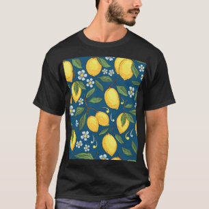 Yellow Lemons: Tropical Fruit Pattern. T-Shirt