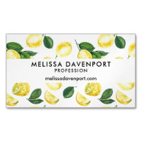 Yellow Lemons Watercolor Fruit Pattern