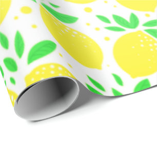 Yellow Lemons Wrapping Paper
