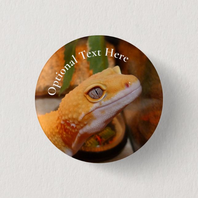 Yellow Leopard Gecko 3 Cm Round Badge (Front)