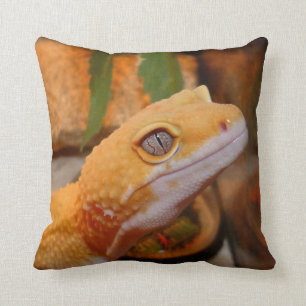 Yellow Leopard Gecko Cushion