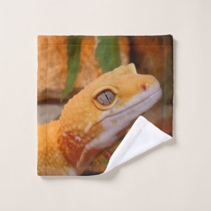 Yellow Leopard Gecko Wash Cloth