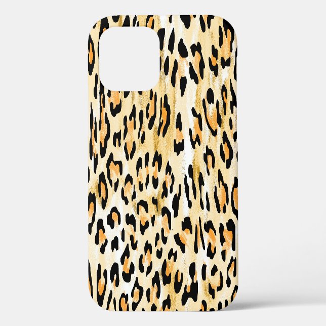Yellow leopard, hand-drawn. Case-Mate iPhone case (Back)