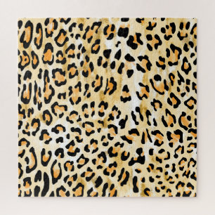 Yellow leopard, hand-drawn. jigsaw puzzle