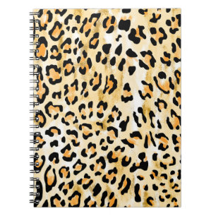 Yellow leopard, hand-drawn. notebook