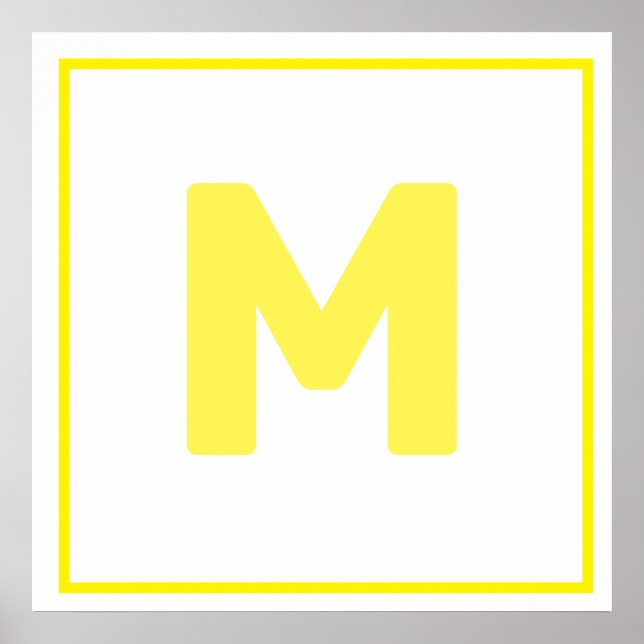 Yellow letter M Poster (Front)