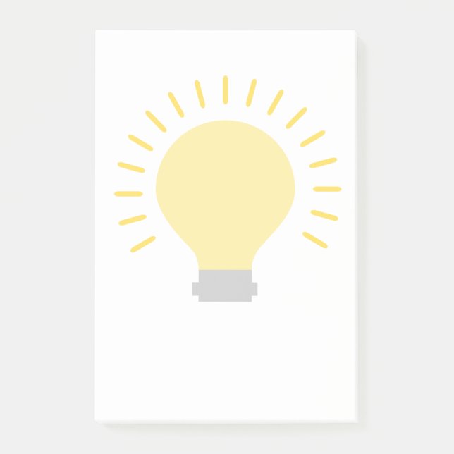 Yellow Light Bulb Post-it Notes (Front)