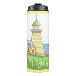Yellow Lighthouse Thermal Tumbler