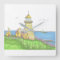Yellow Lighthouse Wall Clock