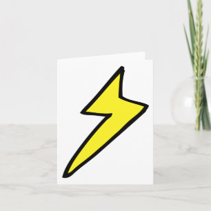 Yellow Lightning Bolt Card