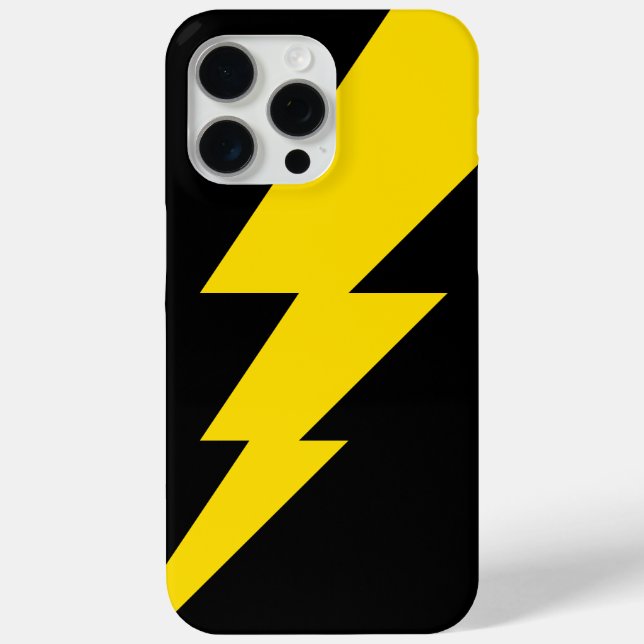 Yellow Lightning Bolt Case-Mate iPhone Case (Back)