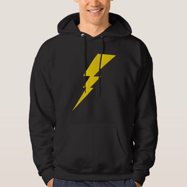 Yellow Lightning Bolt Hoodie (Front)