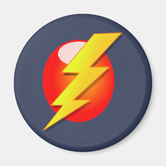 yellow lightning bolt magnet (Front)