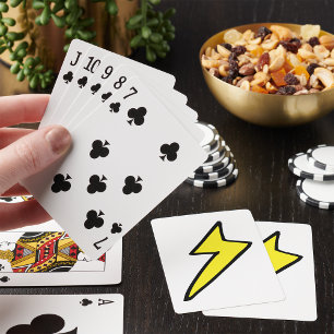 Yellow Lightning Bolt Playing Cards