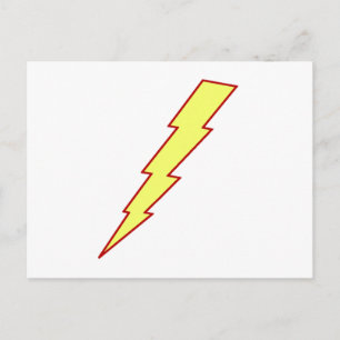 Yellow Lightning Bolt Postcard