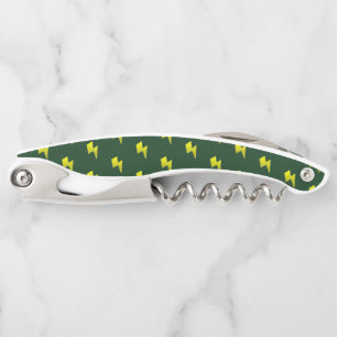 Yellow lightning bolts pattern corkscrew