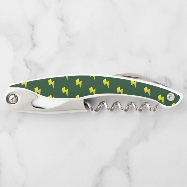 Yellow lightning bolts pattern corkscrew (Front)