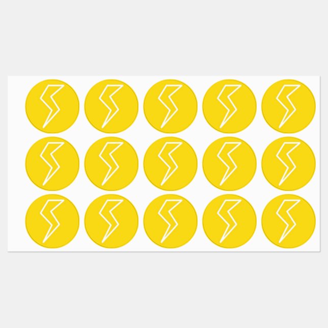  Yellow LightningBolt Electricity (Sheet)