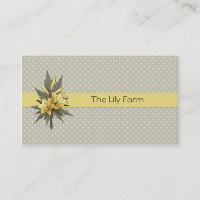 Yellow Lilies Business Card (Front)
