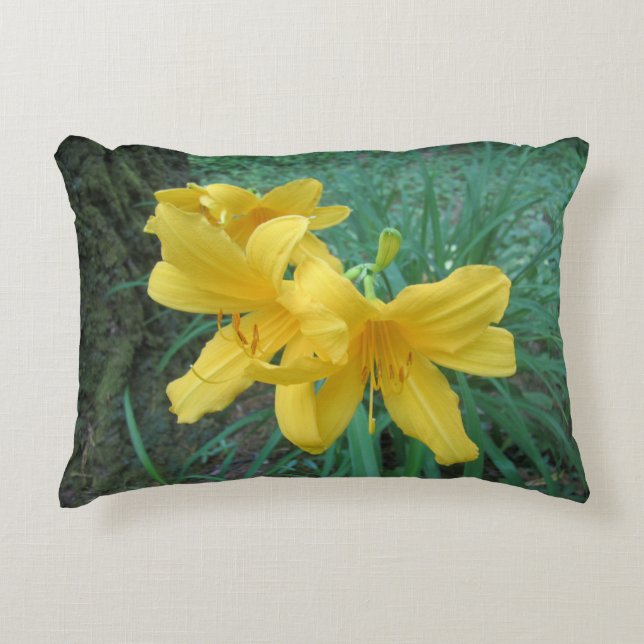 Yellow Lilies Decorative Cushion (Front)