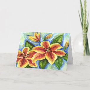 Yellow Lilies  Greeting Card